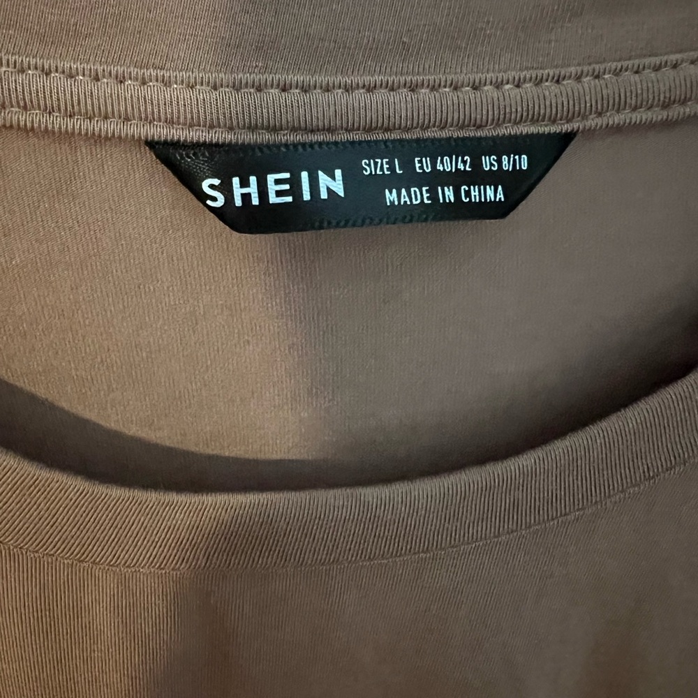 SHEIN PLAIN BROWN TOP | SIZE L